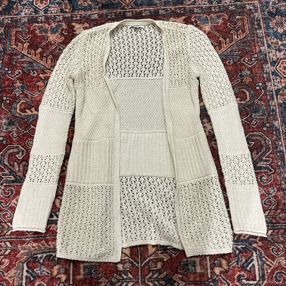 Long crochet cardigan